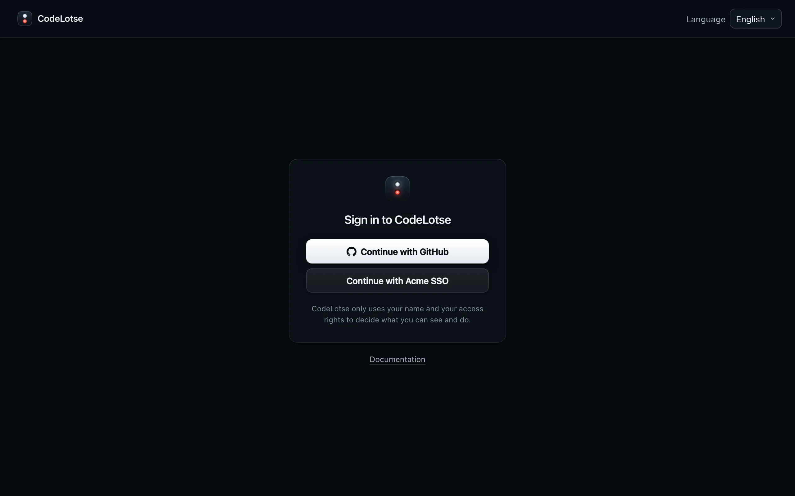 The sign-in page with the Continue with GitHub button